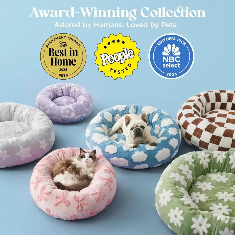 Jacquard Donut Dog Bed